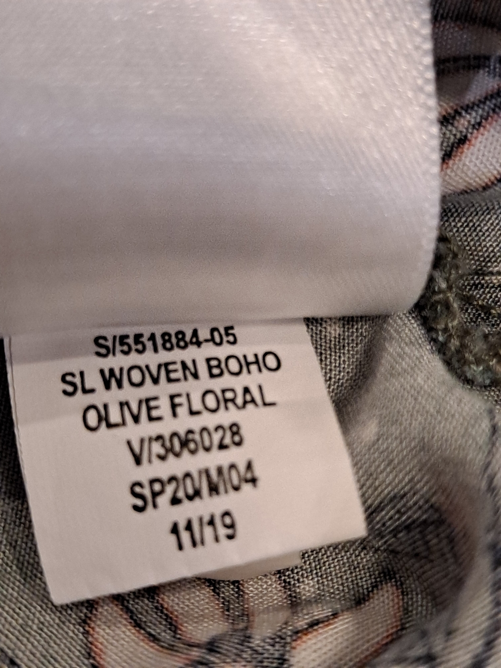 Old Navy Olive Green White Black Floral Mini Dress Boho Pleated Sleeveless - Picture 9 of 10